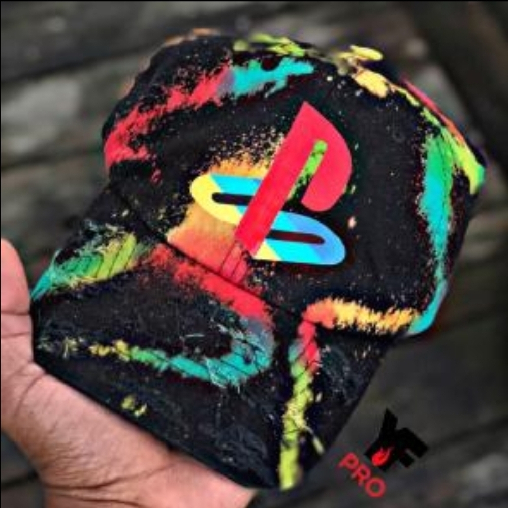 Play Station distress strap dad hat